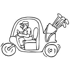 Golf cart coloring page Golf cart coloring page
