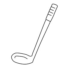 Golf club coloring page