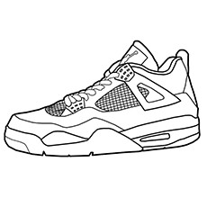 Golf shoe coloring page