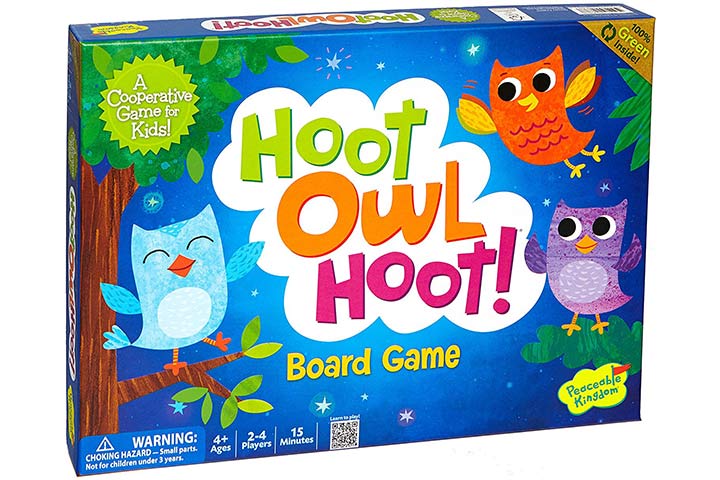 The simple hoot-owl-hoot board game for 4-year-olds