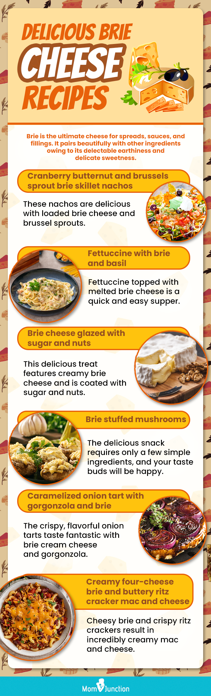 amazing recipes with brie cheese (infographic)
