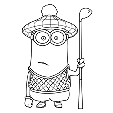 Kevin, minions coloring page