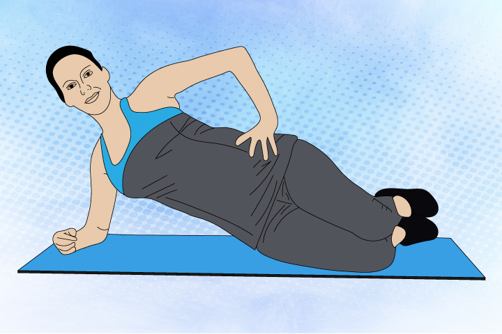 Side plank abdominal exercises during pregnancy