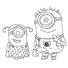 Steve is one eyed minion, minions coloring page