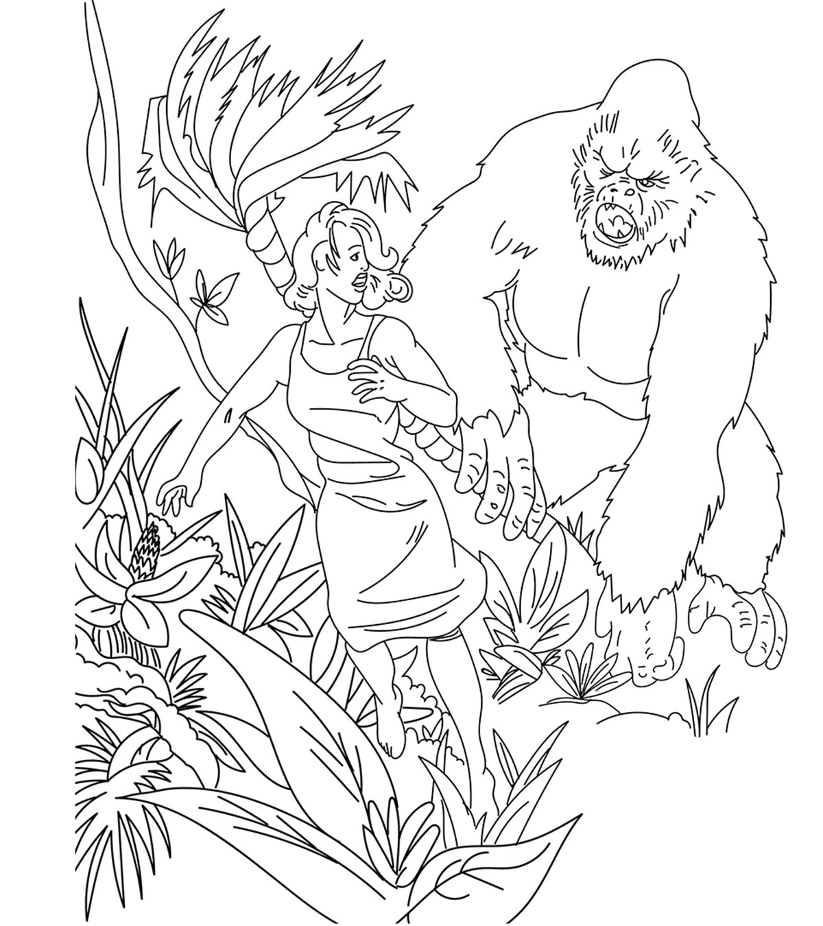Top 10 King Kong Coloring Pages For Toddlers