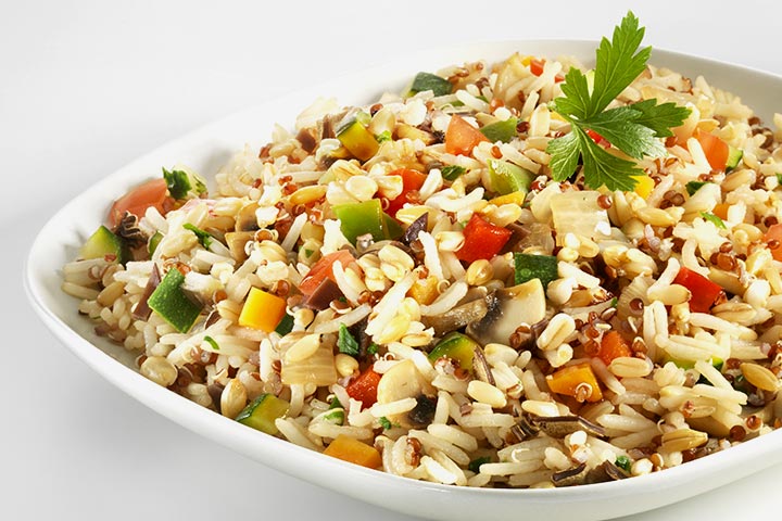 Mushroom quinoa risotto healthy meal during pregnancy