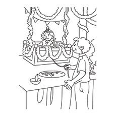 10 Wonderful Lord Krishna Coloring Pages For Toddlers This krishna coloring page shows him chopping wood. wonderful lord krishna coloring pages