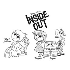 Inside Out gang coloring page