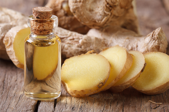 Ginger essential oil may be used in babies above six months