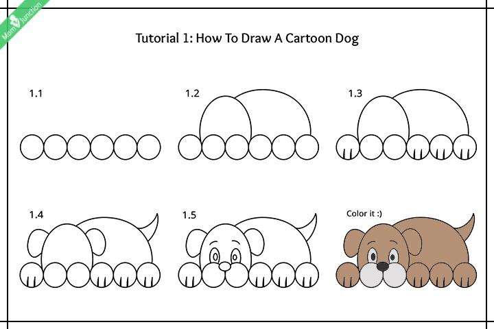 Step By Step Guide On How To Draw A Dog For Kids