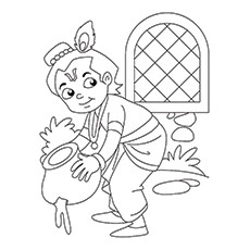 10 Wonderful Lord Krishna Coloring Pages For Toddlers Lord krishna is associated with basil leaves or 'tulsi'. wonderful lord krishna coloring pages
