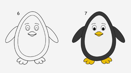 how to draw a penguin step by step easy tutorial for kids