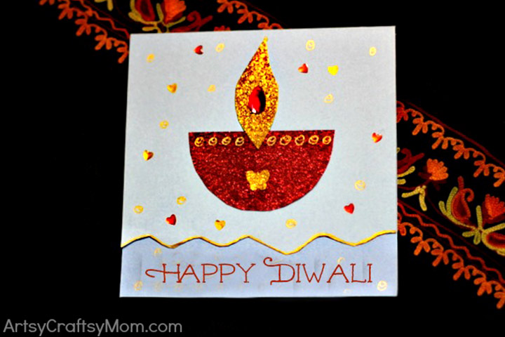 A simple diwali card for kids