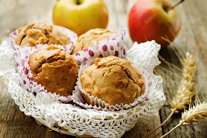 Apple muffin, healthy snack for teenagers
