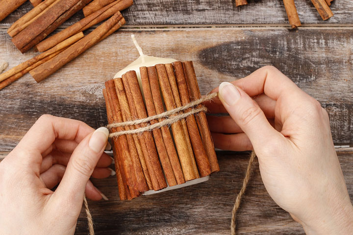 Cinnamon candle idea for kids