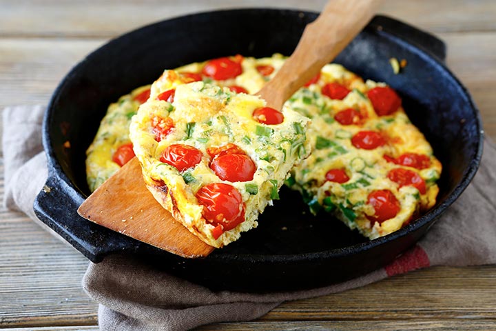 Egg And Tomato Frittata lunch idea for teens