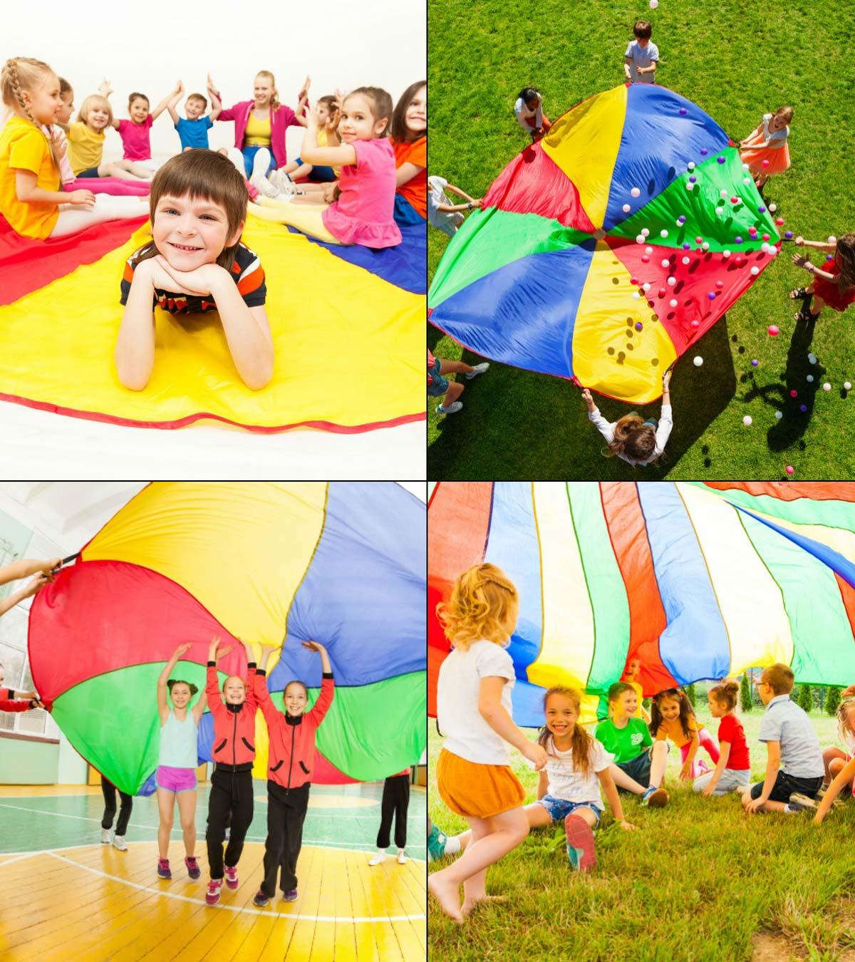 Kids Playing Parachute Games