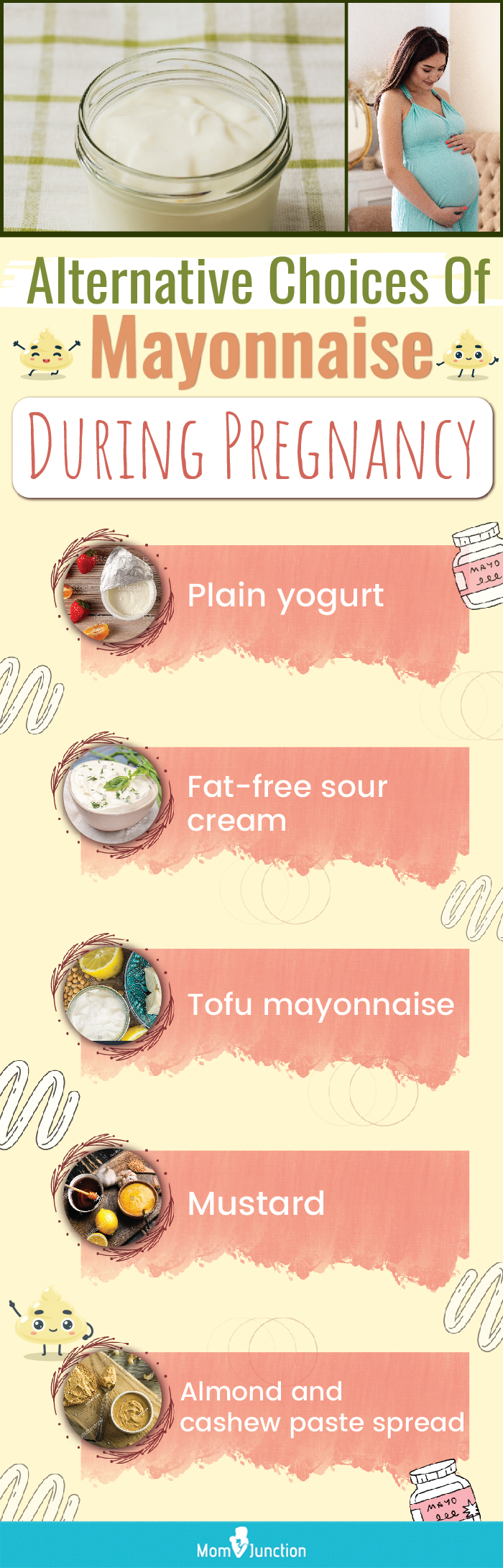alternatives choices mayonnaise during pregnancy (infographic)