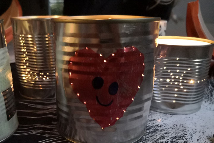 Tin can lantern for kids