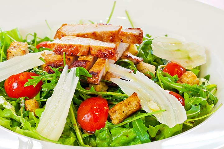 Tomato And Bread Salad With Chicken lunch idea for teens