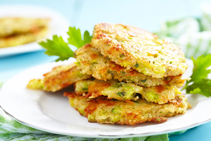 Vegetable fritters, healthy snacks for teenagers