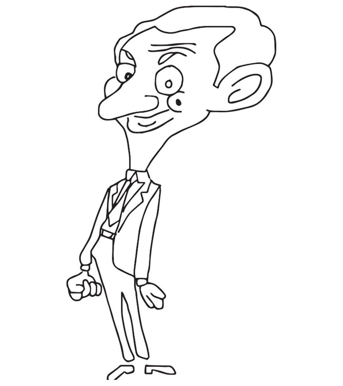 10 Funny Mr. Bean Coloring Pages For Your Toddler_image