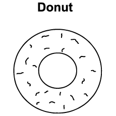 A Simple Donut coloring page