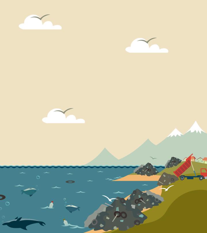 Water pollution scene