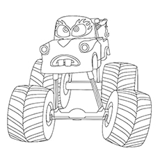 Mater Monster Truck coloring page
