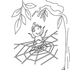 Miss Spider Roald Dahl coloring page