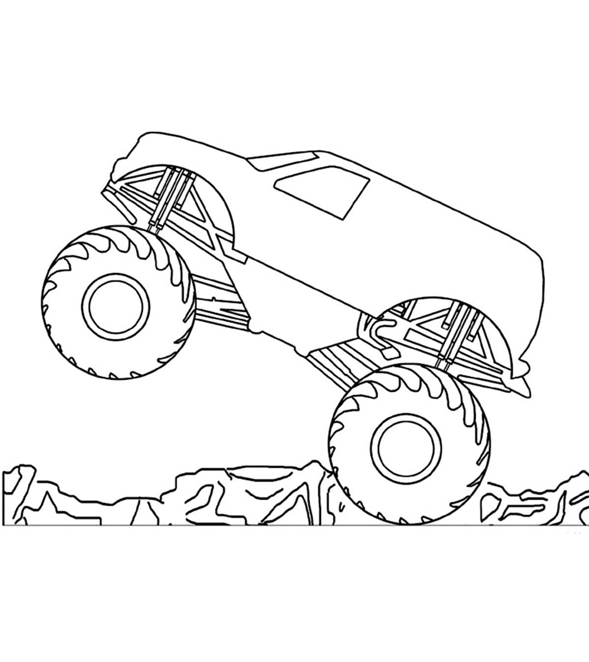 10 Wonderful Monster Truck Coloring Pages For Toddlers