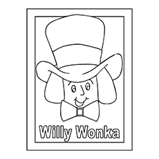 Willy Wonka Roald Dahl coloring page