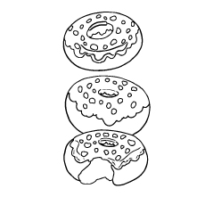 Yummy Donut coloring page