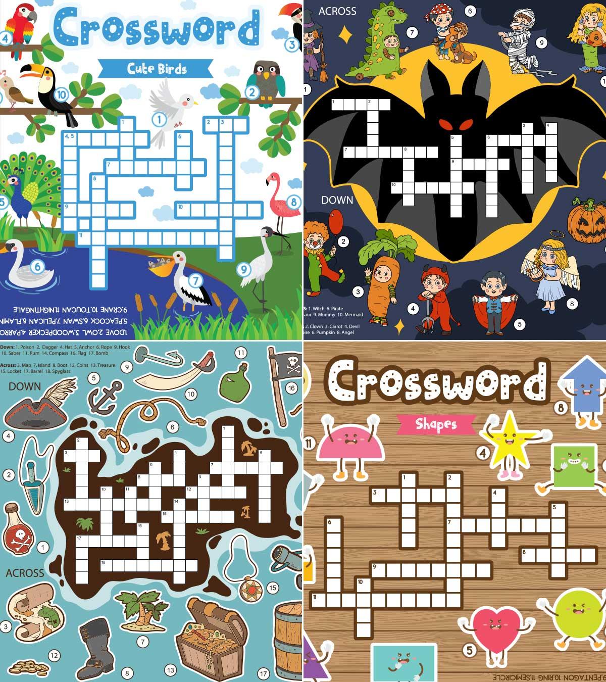 20 Interesting & Easy Crossword Puzzles For Kids Of All Ages