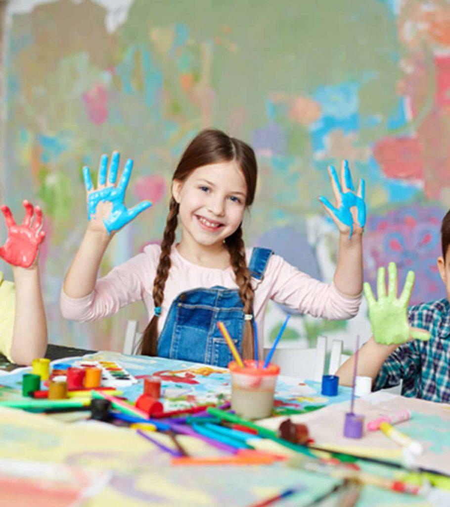 Kids Painting Photos, Images and Pictures