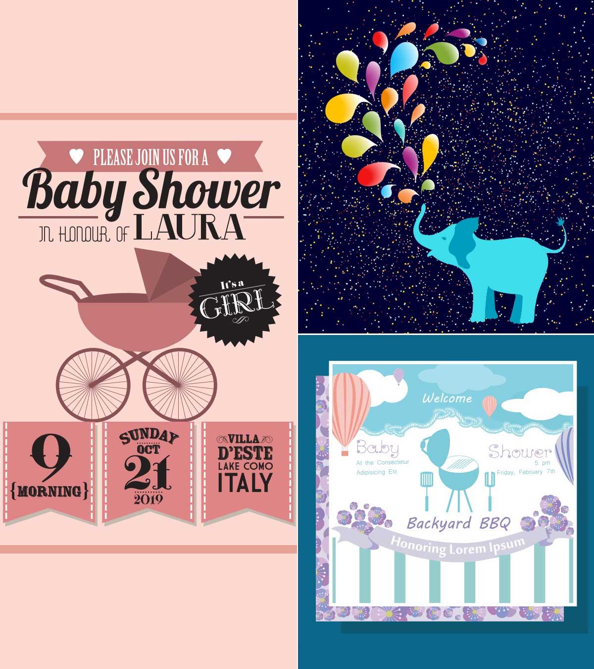Baby shower invitation card