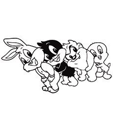 Baby Looney Tunes, Daffy Duck coloring page