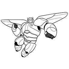 Baymax 2.0 of Big Hero 6 coloring page