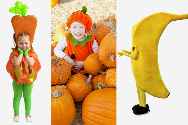 Fruits and vegetables fancy dress idea for kids