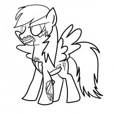 Rainbow Dash, Zombie coloring page