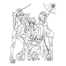 The Fujitas of Big Hero 6 coloring page