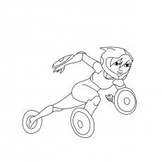 The superheroine Tamago of Big Hero 6 coloring page