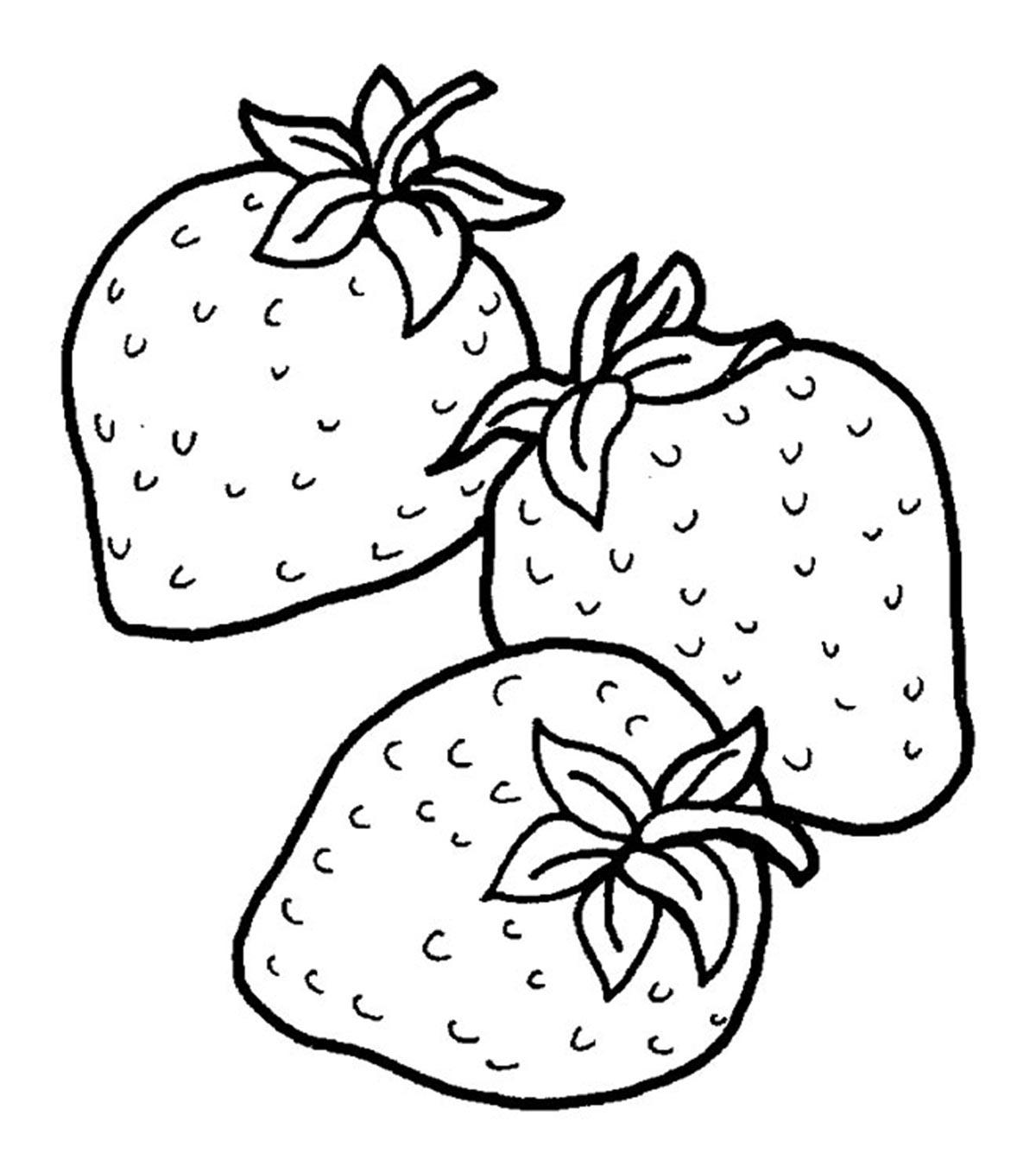 View Strawberry Coloring Page Background