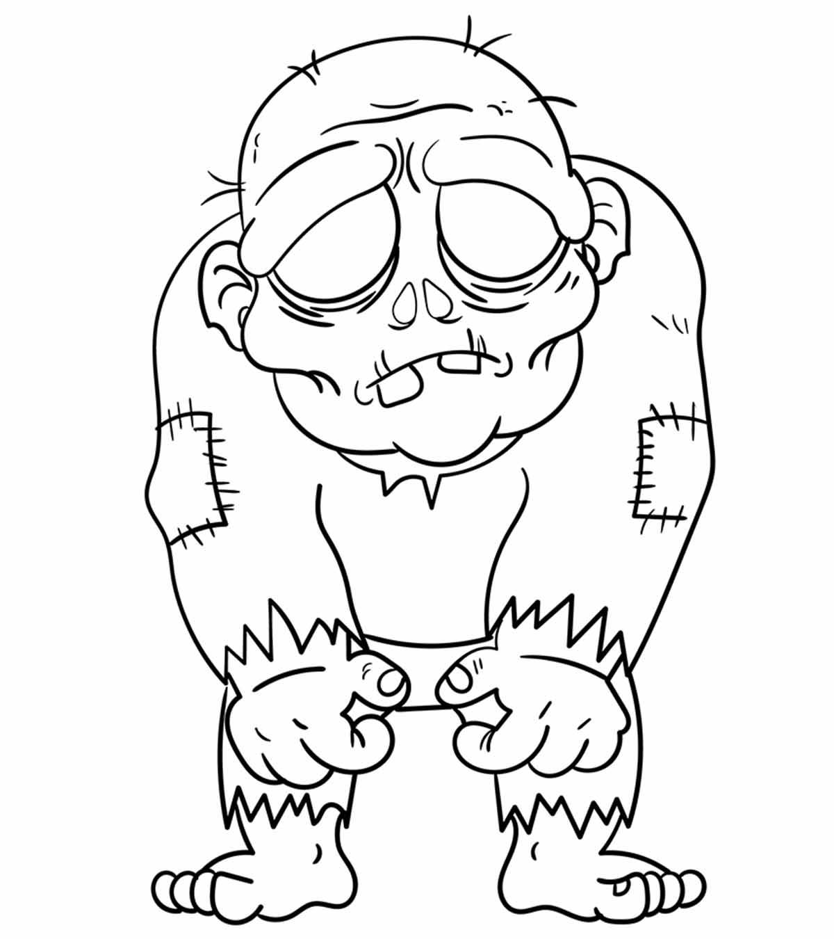 Top 20 Zombie Coloring Pages For Your Kids