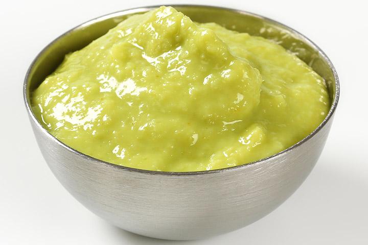 Avocado baby food recipes, apple and avocado puree
