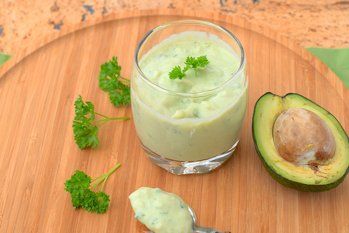 Avocado baby food recipes, avocado yogurt