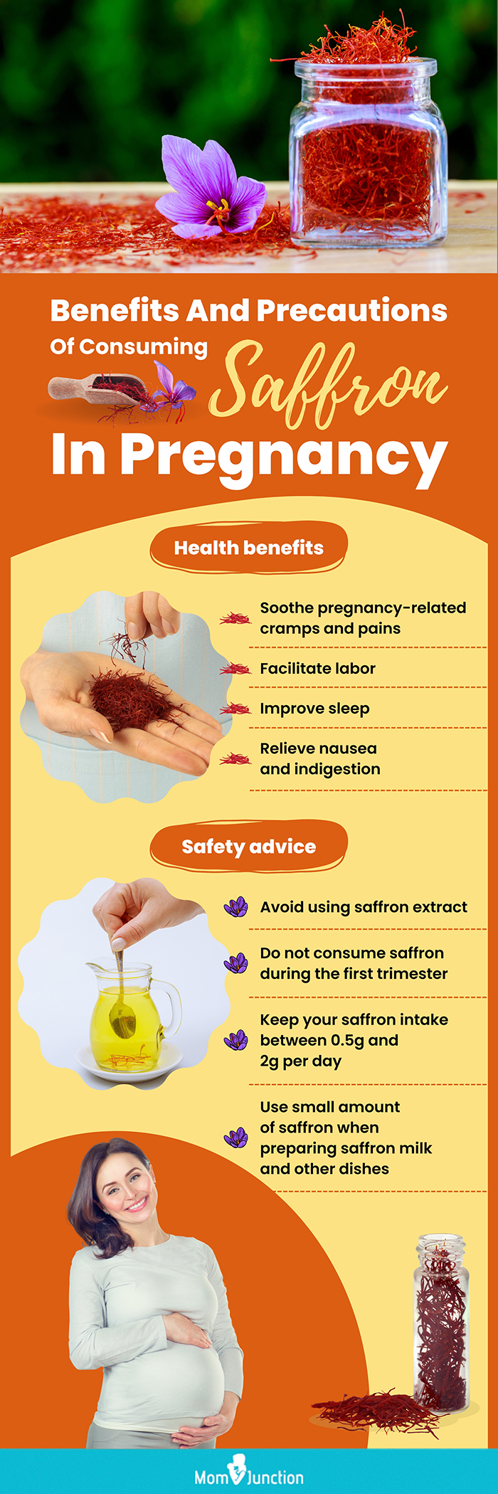 benefits of saffron for pregnant women (infographic)