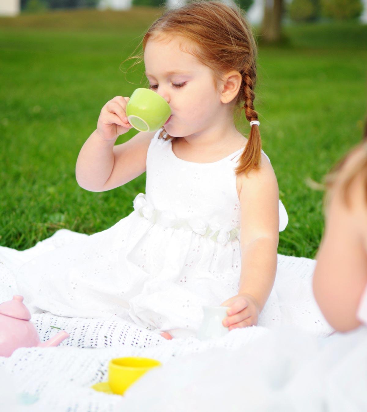 A Girl Drinking Tea