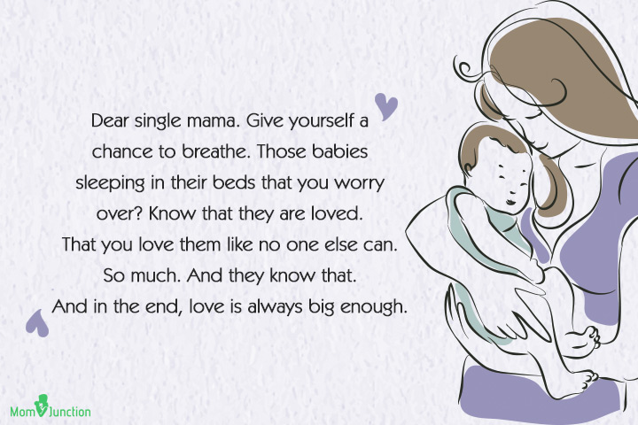 Dear single mama quote for single moms