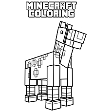 Printable Minecraft Horse Coloring Page
